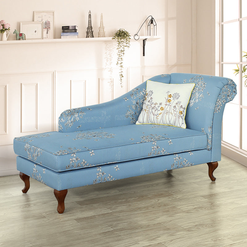 Living Room Upholstered Chaise Modern Style Rolled Arms Chaise