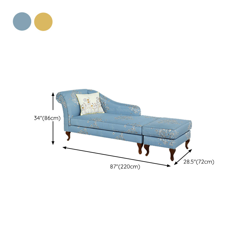 Living Room Upholstered Chaise Modern Style Rolled Arms Chaise