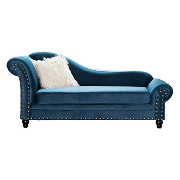 Contemporary Rolled Arms Chaise Living Room Chaise with Upholstered