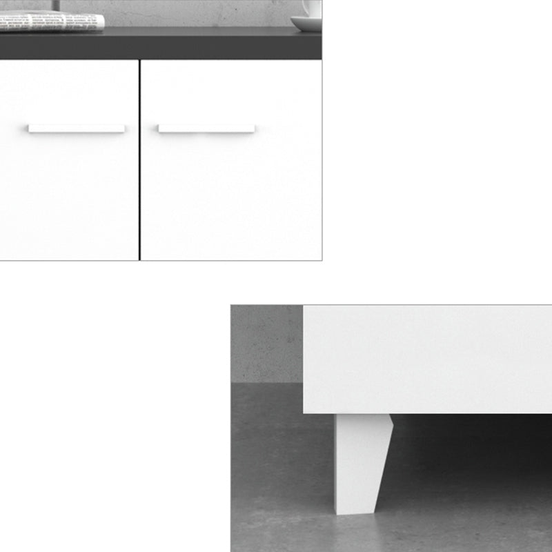 Contemporary File Cabinet Solid Wood Frame Lateral File Cabinet Office