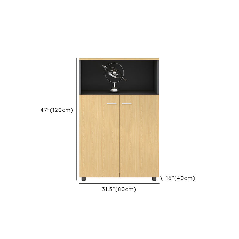 Contemporary File Cabinet Solid Wood Frame Lateral File Cabinet Office