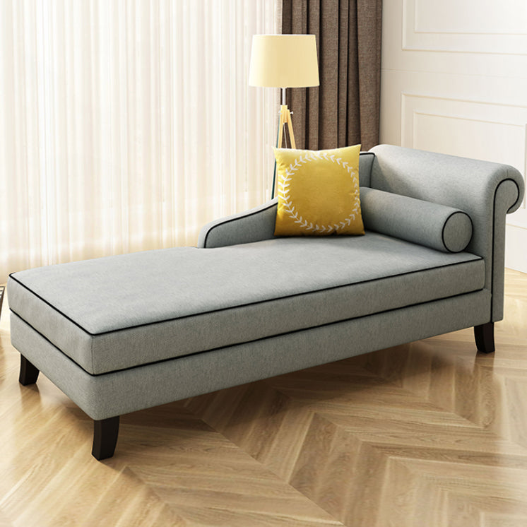 Modern Style Upholstered Chaise Living Room Round Arms Chaise