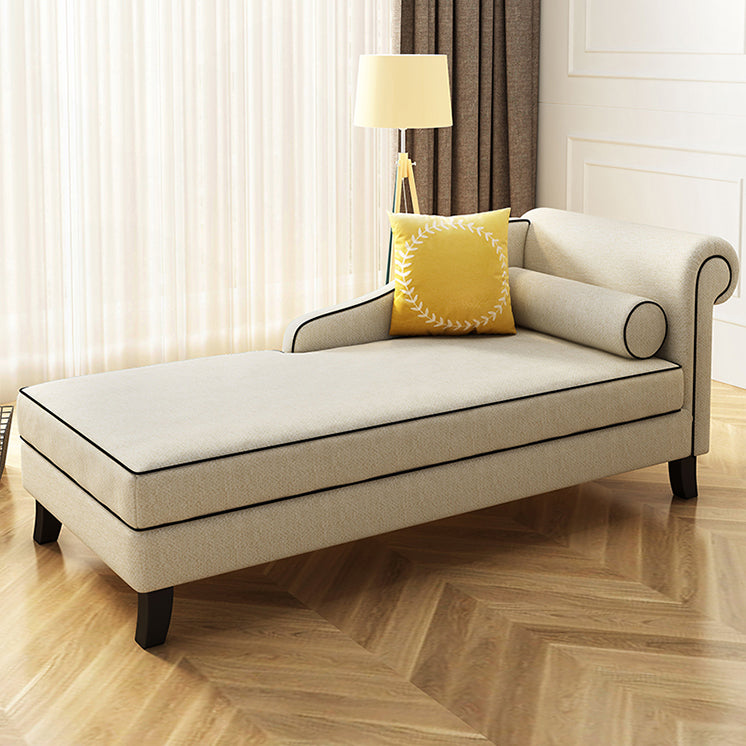 Modern Style Upholstered Chaise Living Room Round Arms Chaise