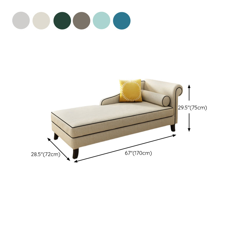 Modern Style Upholstered Chaise Living Room Round Arms Chaise