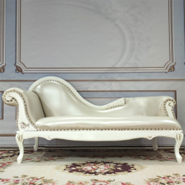 Living Room Rolled Arms Chaise Luxury Style Chaise Lounge with Button Tufted