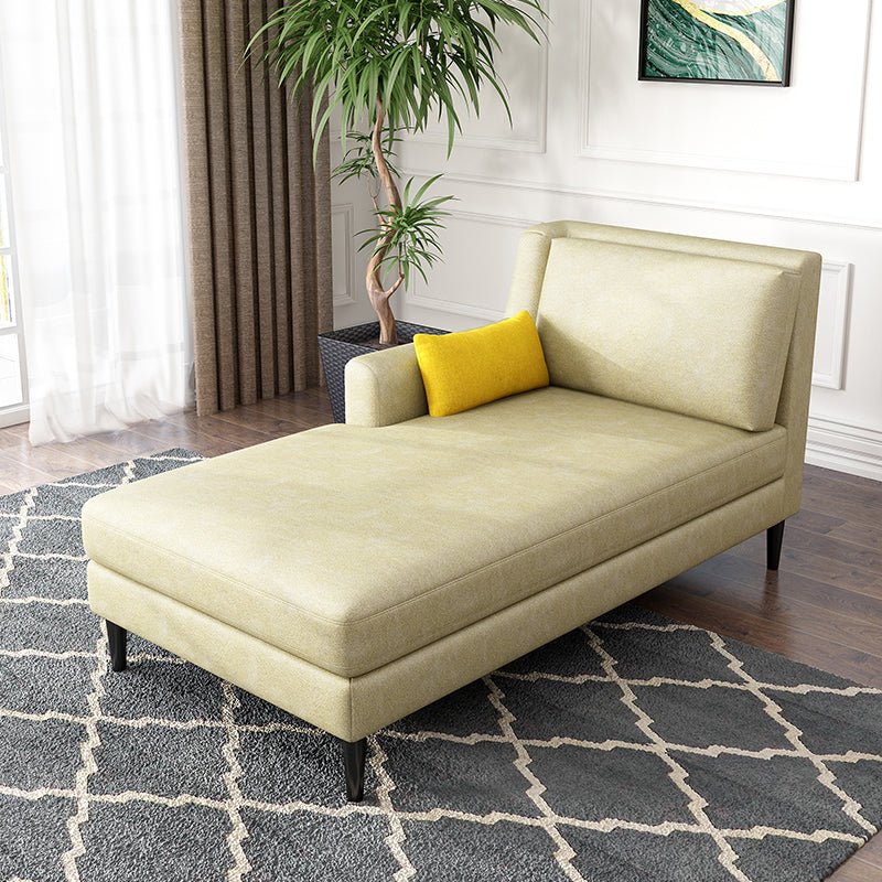 Modern Style Upholstered Chaise Living Room Square Arms Chaise
