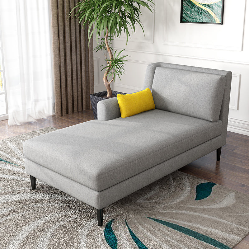 Modern Style Upholstered Chaise Living Room Square Arms Chaise