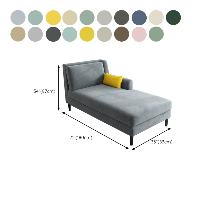 Modern Style Upholstered Chaise Living Room Square Arms Chaise