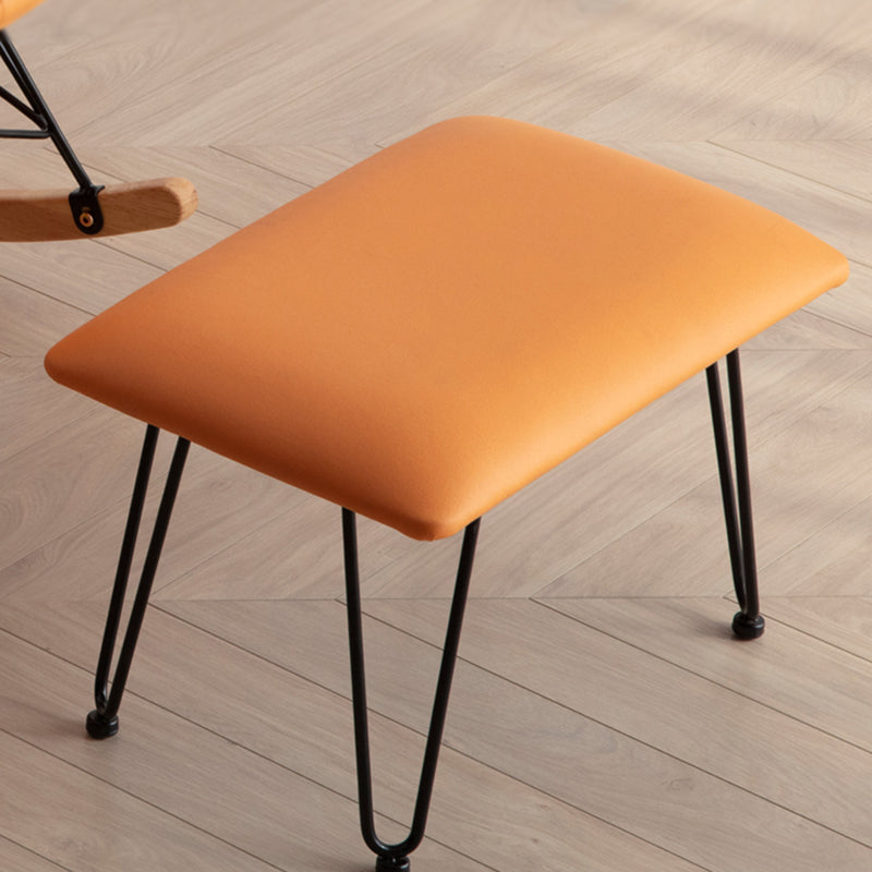 Rocking Chair Fabric Houndstooth Scratch Resistant Rocking Chair with Ottoman