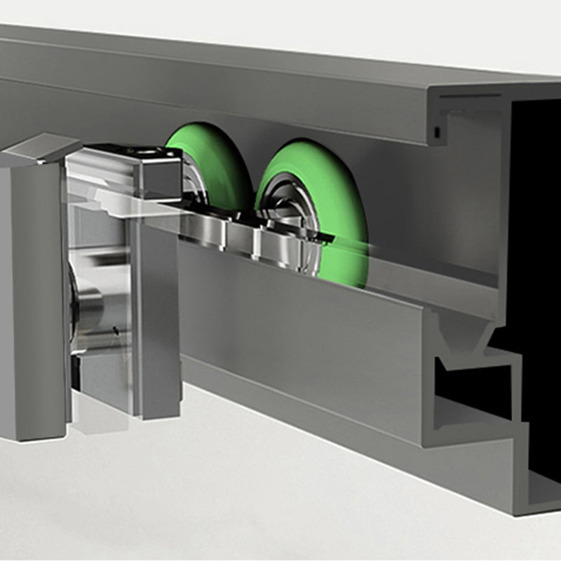 Glass and Metal Shower Door Simple Inline Black Shower Bath Door