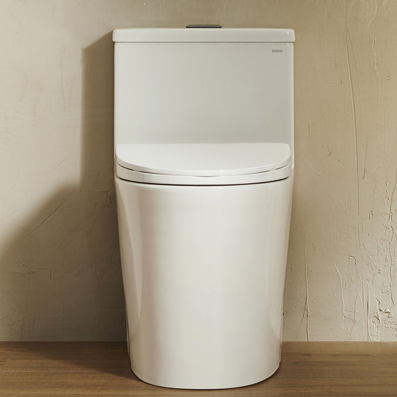 Traditional Toilet Bowl All-In-One Floor Mounted Siphon Jet Toilet