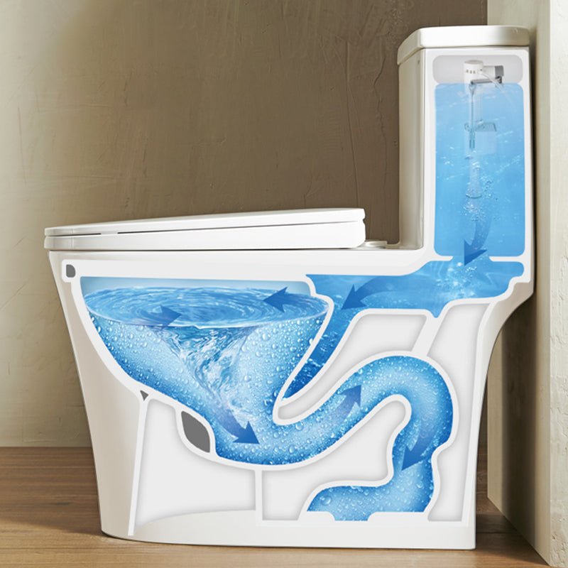Traditional Toilet Bowl All-In-One Floor Mounted Siphon Jet Toilet