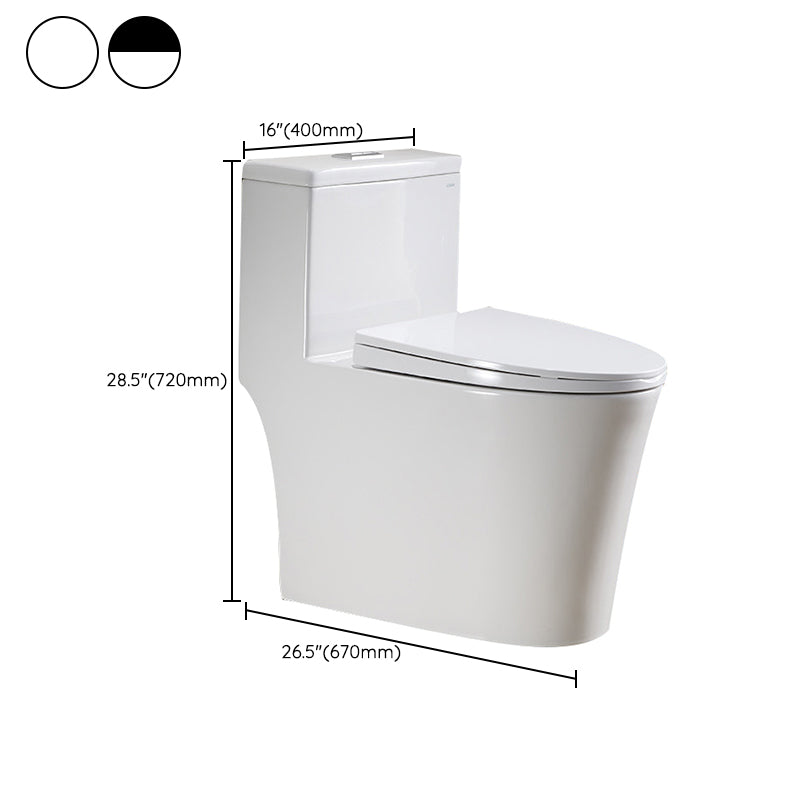Traditional Toilet Bowl All-In-One Floor Mounted Siphon Jet Toilet