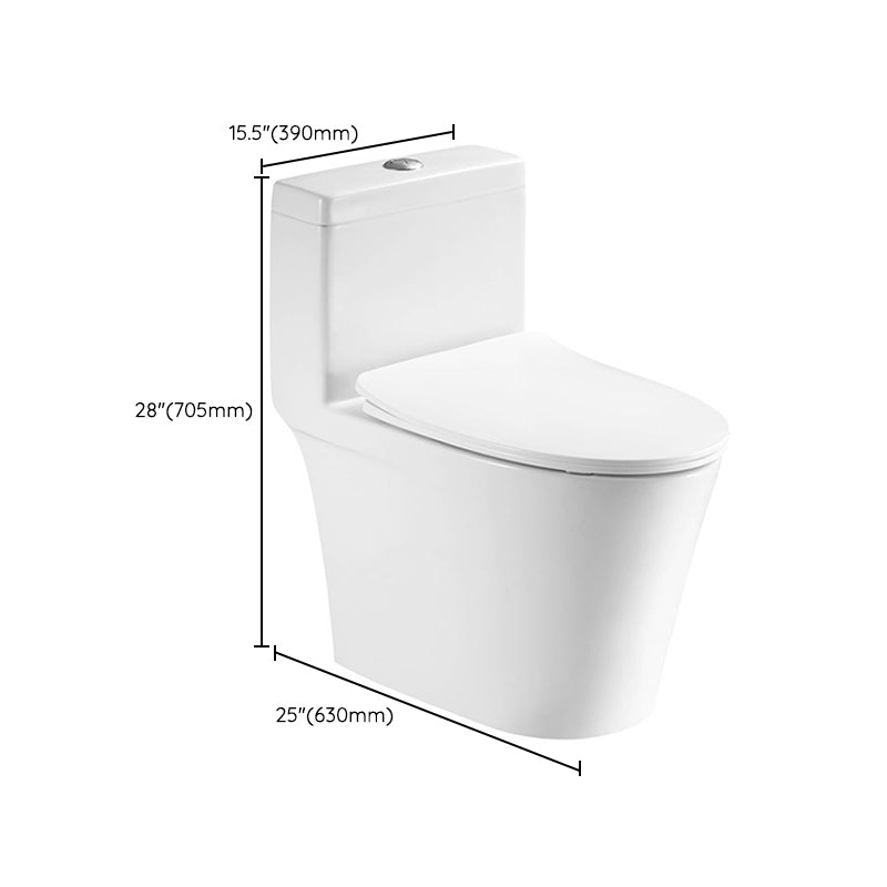 Traditional Toilet Bowl All-In-One Floor Mounted Siphon Jet Toilet