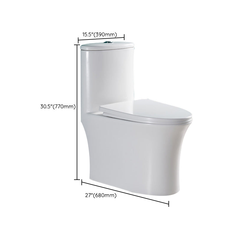 Traditional Toilet Bowl All-In-One Floor Mounted Siphon Jet Toilet