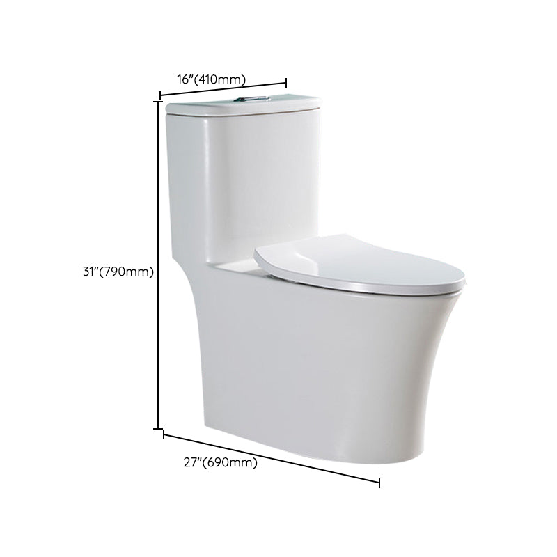 Traditional Toilet Bowl All-In-One Floor Mounted Siphon Jet Toilet