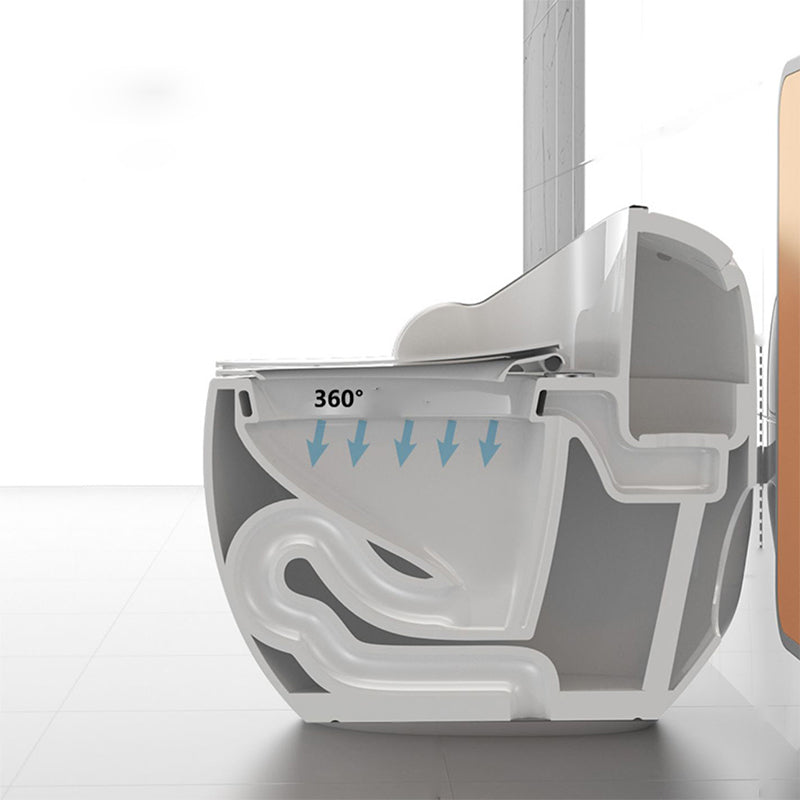 Modern All-In-One Flush Toilet Floor Mounted Porcelain Siphon Jet Toilet Bowl