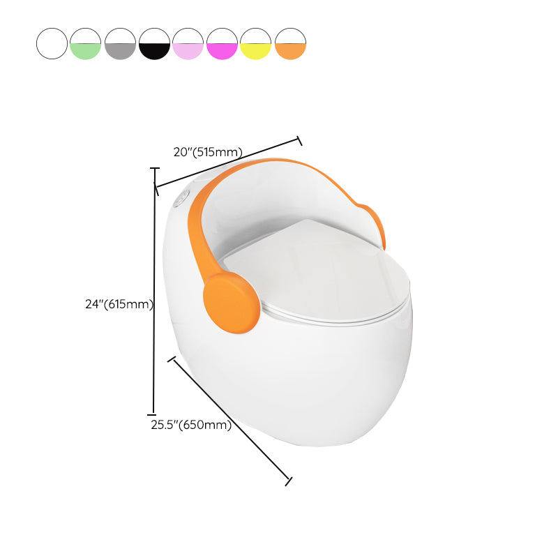 Modern All-In-One Flush Toilet Floor Mounted Porcelain Siphon Jet Toilet Bowl