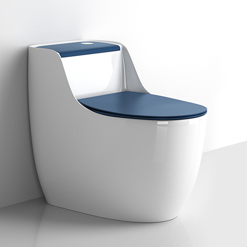 Modern Floor Mounted Ceramic Toilet One Piece Flush Toilet with Toilet Seat