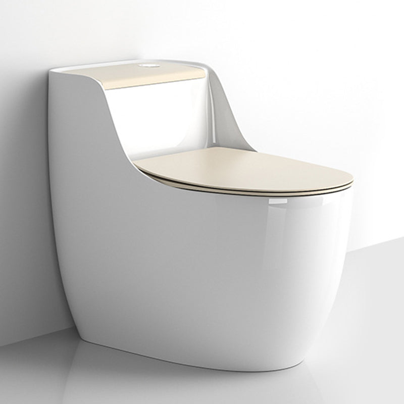 Modern Floor Mounted Ceramic Toilet One Piece Flush Toilet with Toilet Seat