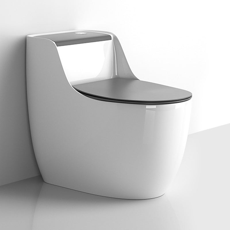 Modern Floor Mounted Ceramic Toilet One Piece Flush Toilet with Toilet Seat