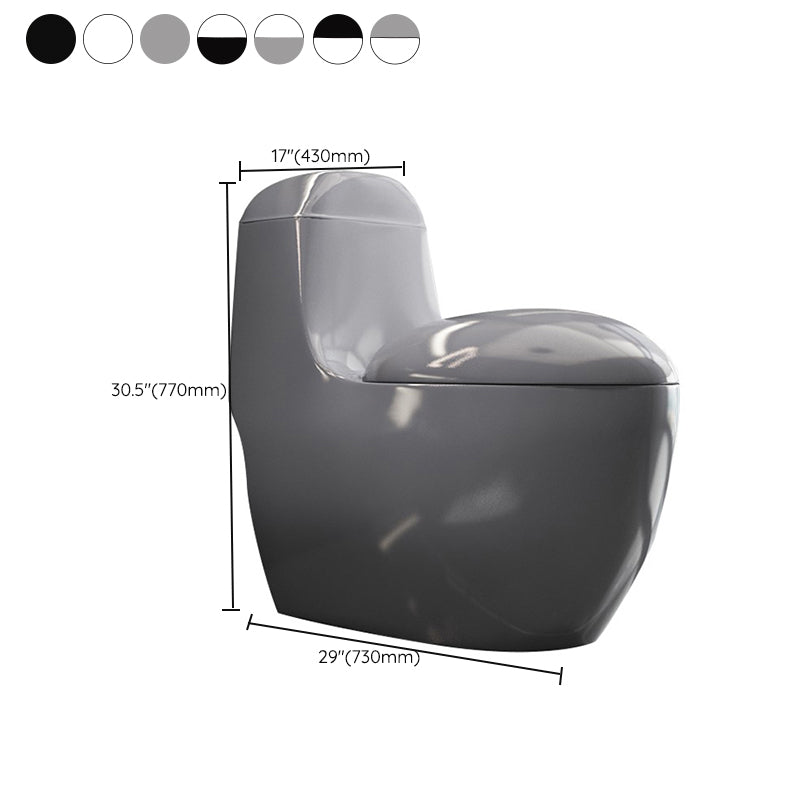 Modern Flush Toilet All-In-One Floor Mounted Porcelain Siphon Jet Urine Toilet