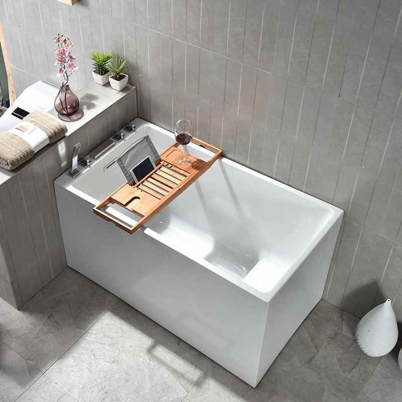 Acrylic Soaking Bathtub Antique Finish Rectangular Bathtub (Shelf not Included)