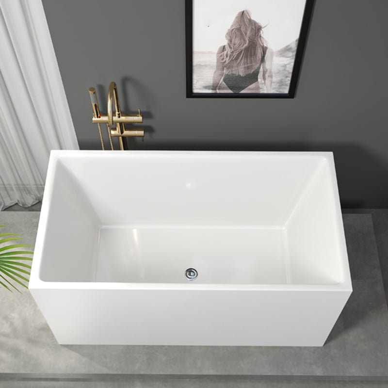 Soaking Bathtub Antique Finish Freestanding Back to Wall Bath Tub