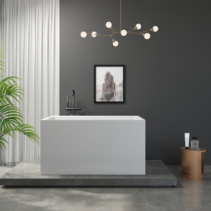 Soaking Bathtub Antique Finish Freestanding Back to Wall Bath Tub