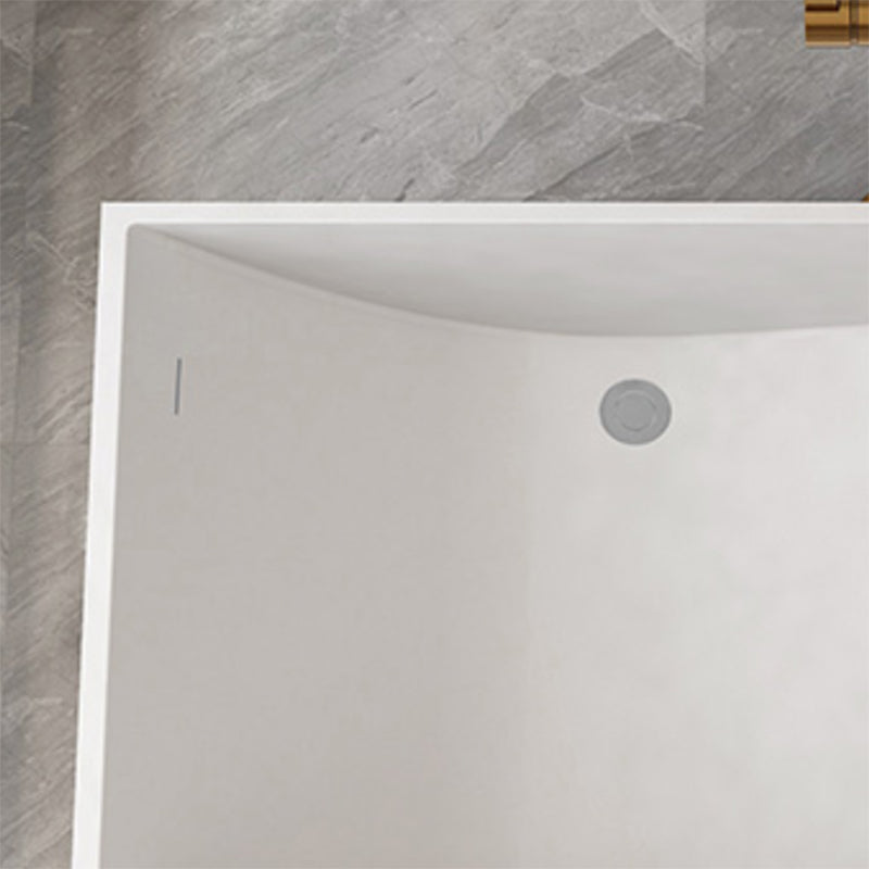 Stone Soaking Bathtub Antique Finish Rectangular Back to Wall Bath Tub
