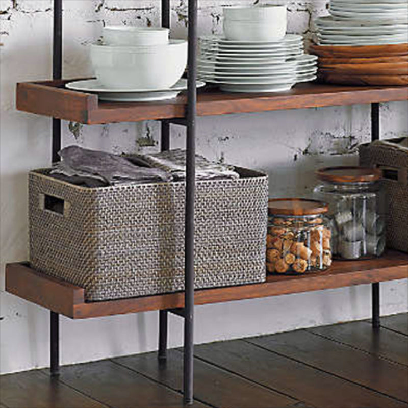 Wooden Standard Bookcase Industrial Open Back Bookshelf with Shelves