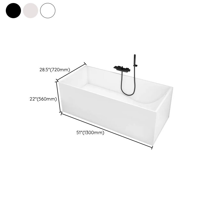 Stone Soaking Bathtub Antique Finish Rectangular Back to Wall Bath Tub