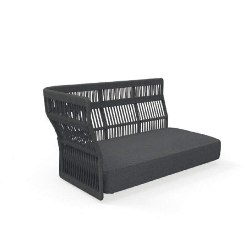 Tropical Patio Sofa Water Resistant Rattan Outdoor Patio Sofa