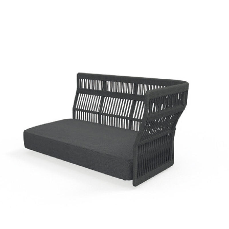 Tropical Patio Sofa Water Resistant Rattan Outdoor Patio Sofa