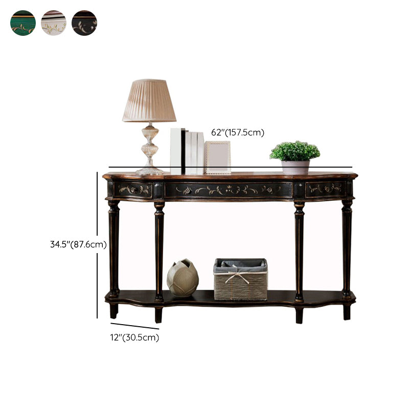 Victoria Wooden End Table Free Form Sofa Console Table for Hall