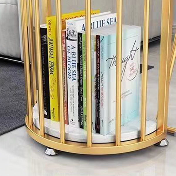 Free Form Stone Top Bar Height Table Industrial Double Pedestal Bar Table with Storage