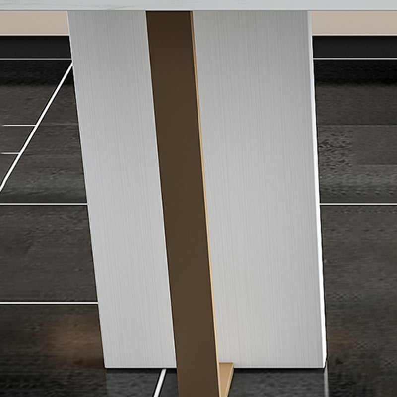 Glam Style Bistro Bar Table Faux Marble Bar Table for Living Room