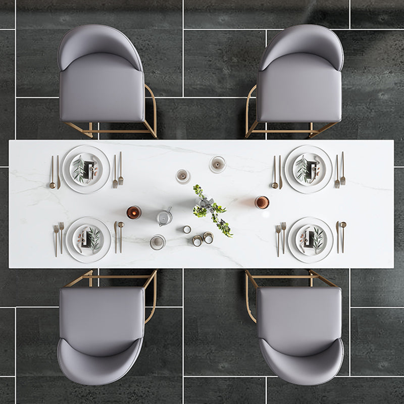 Glam Style Bistro Bar Table Faux Marble Bar Table for Living Room