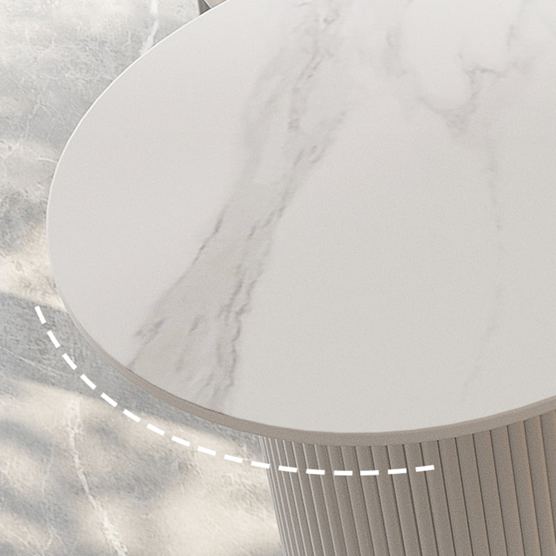 Modern Sintered Stone Bistro Bar Table Double Pedestal Bar Table