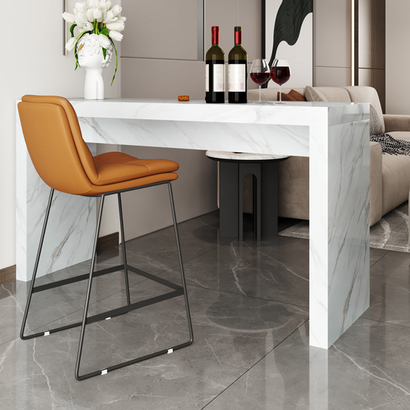 Modern Bistro Bar Table Sintered Stone Bar Table for Living Room