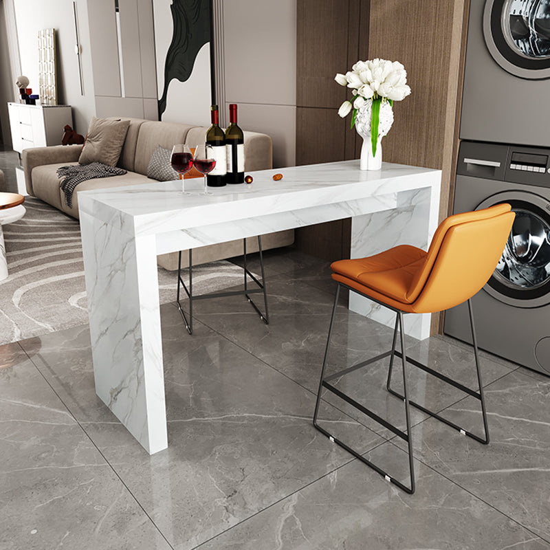 Modern Bistro Bar Table Sintered Stone Bar Table for Living Room