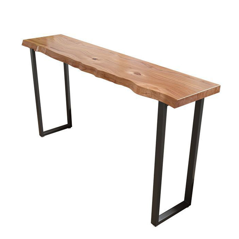 Industrial Rectangle Wood Bar Table Sled Base Dining Table for Kitchen