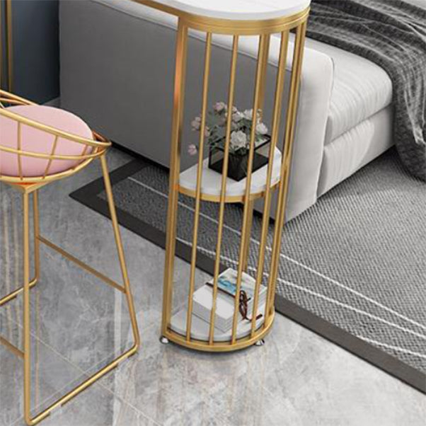 Contemporary Style Bar Table Set 1/3 Pieces Stone Pub Table Set for Indoor