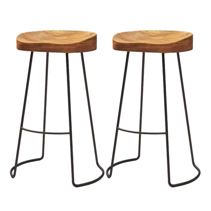 Industrial 1/2/6 Pieces Bar Table Set Wood Counter Table with High Stools