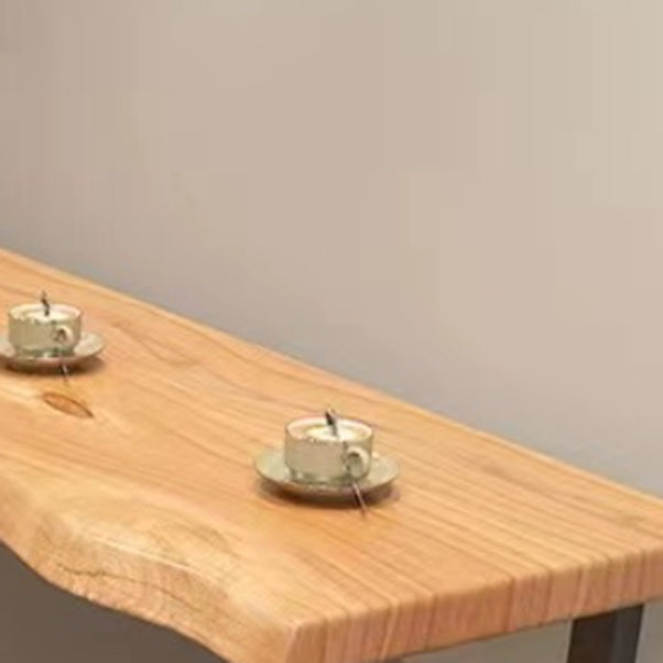 Industrial 1/2/6 Pieces Bar Table Set Wood Counter Table with High Stools