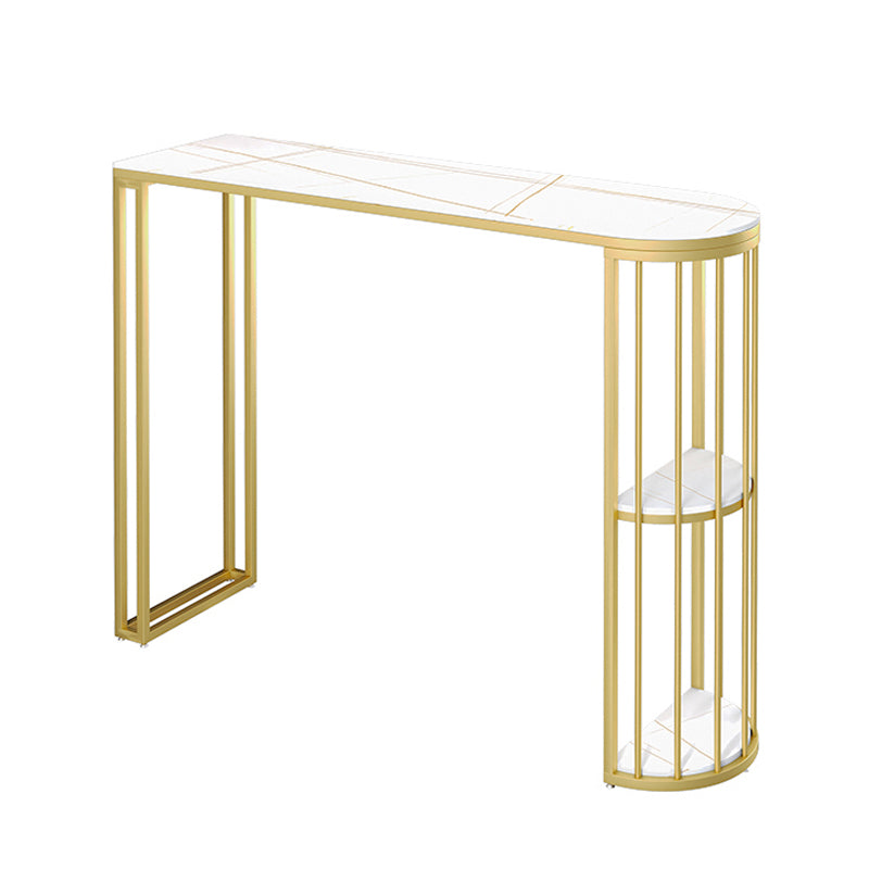 Modern 1/2/3 Pieces Bar Table Set Stone Counter Table with High Stools for Living Room