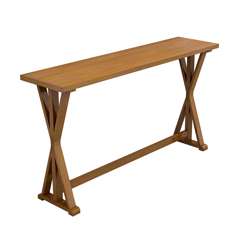 Modern Rectangle Bar Table Set 1/2/4/7 Pcs Solid Wood Bar Table and Backless Stools