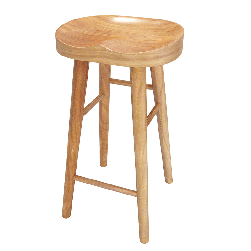 Contemporary Solid Wood Bar Table Set 1/4 Pcs Rectangle Bar Table and Backless Stools