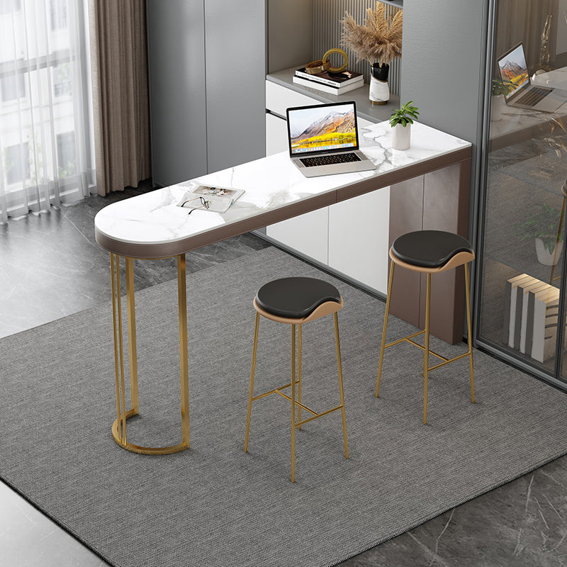 Contemporary Pub Table Set 1/2/3 Pcs Metal Frame Bar Table and Stools