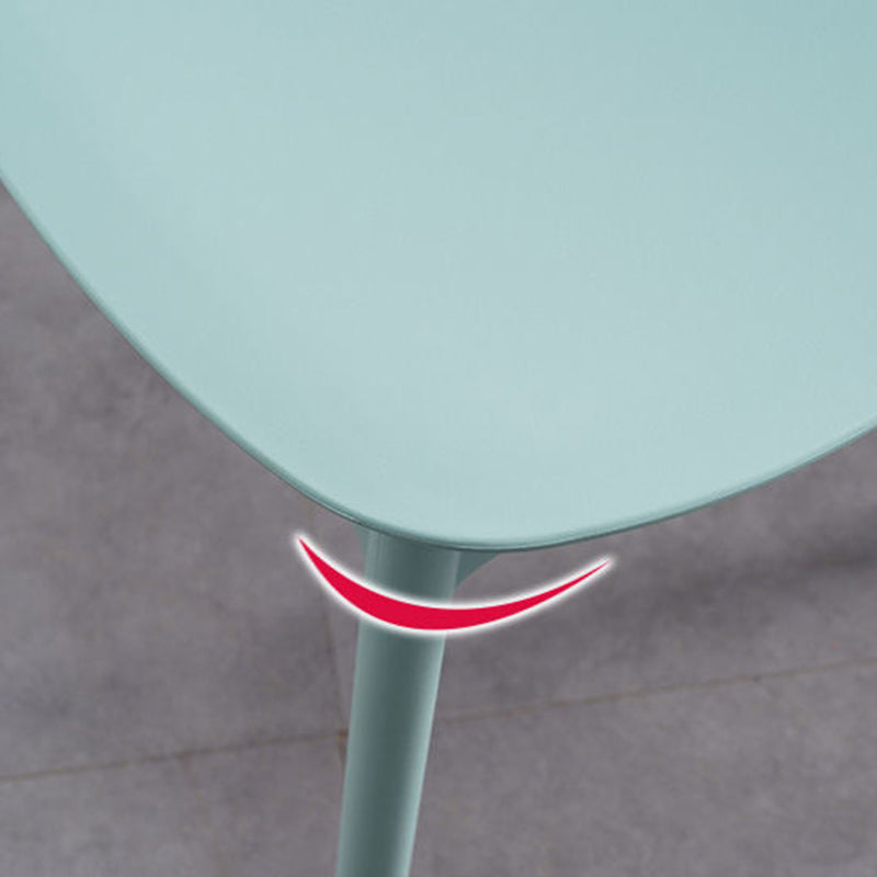 Plastic Armless Chair Open Back Dining Side Chair for Home Use
